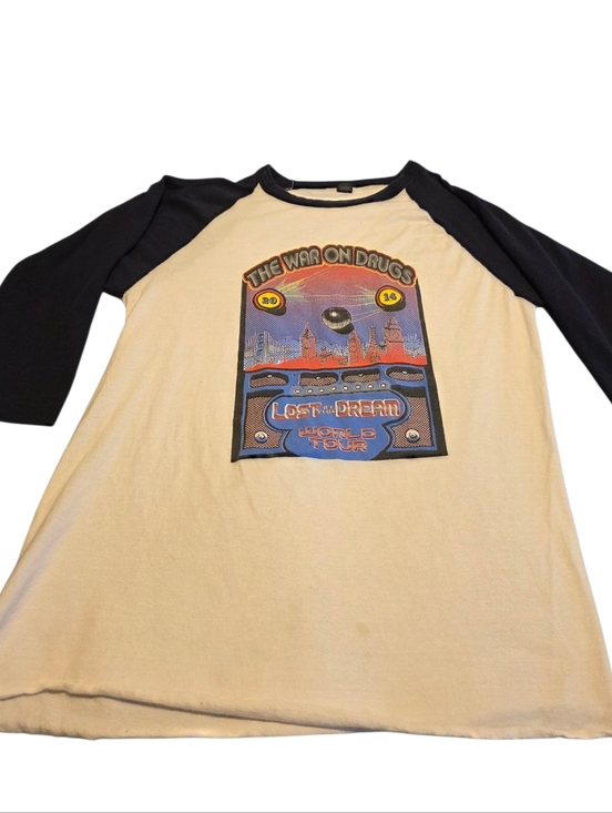 Tops - Tultex The War On Drugs 2014 Lost In The Dream Word Tour Raglan T-Shirt Size S